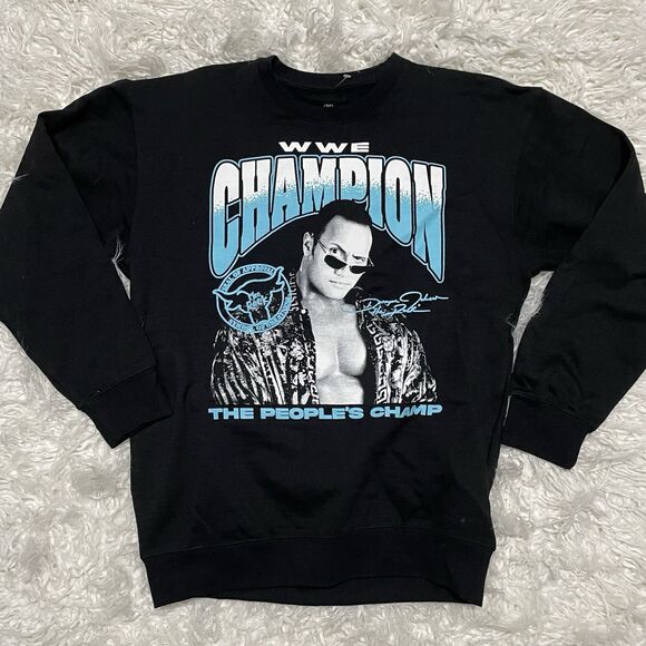 WWE Other - The Rock WWE Champion sweater sweatshirt Medium NEW NWOT Black Mens